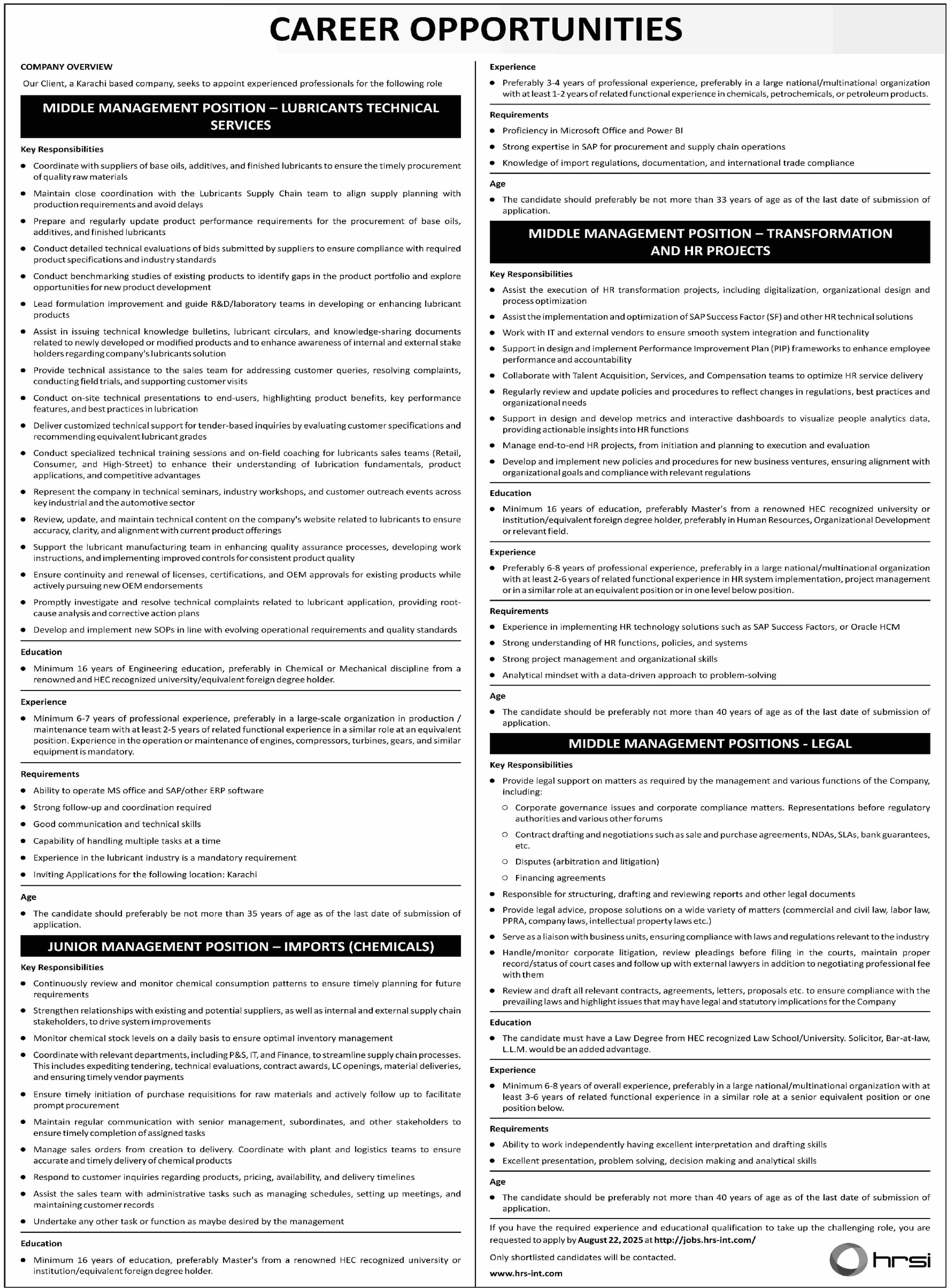 Jobs in HRSI-1